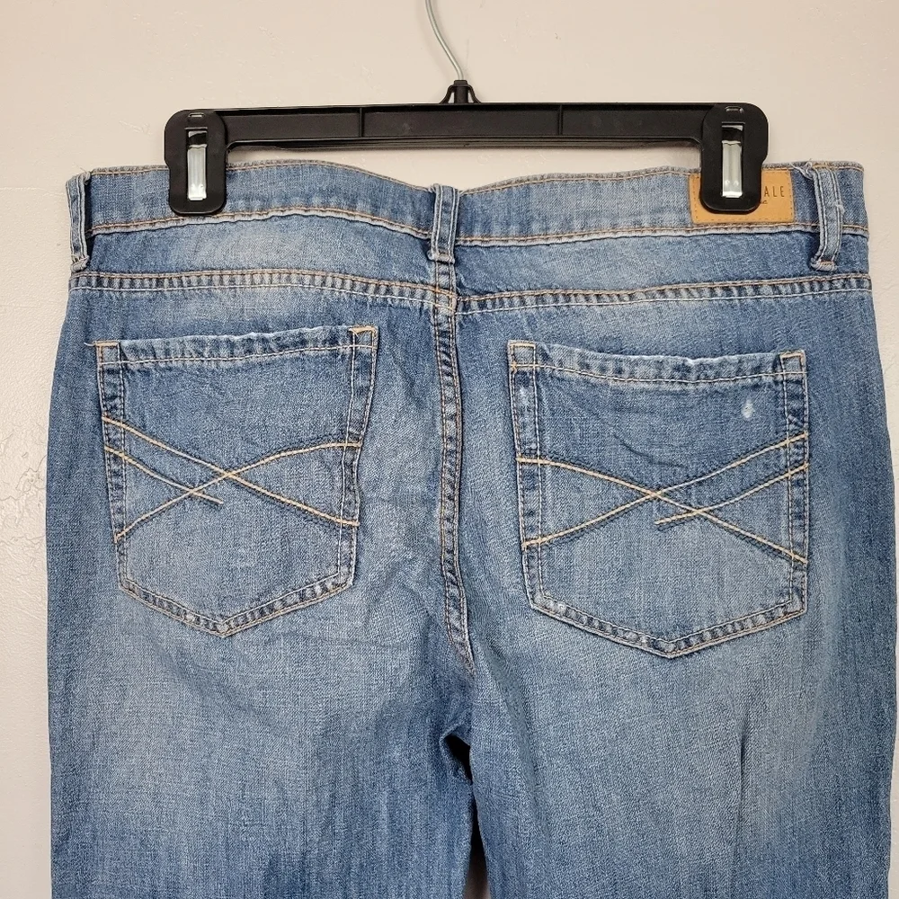Aeropostale Boyfriend Jeans Women's 6 Reg Regular Medium Wash Distressed Loose